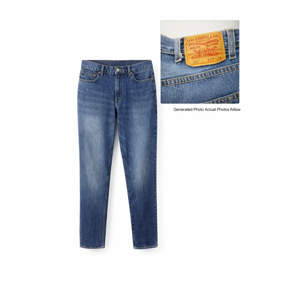 Vintage Levi's 550 Relaxed Fit Jeans Men's 38x34 Blue Denim Straight Leg Classic
